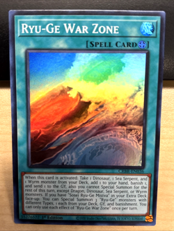 YuGiOh Crossover Breakers CRBR-EN036 Ryu-Ge War Zone SUPER RARE 1st Edition - Image 1