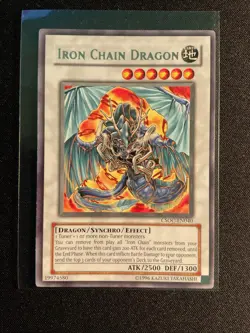 Yugioh - Iron Chain Dragon CSOC-EN040 Crossroads of Chaos Unlimited Rare NM - Image 1