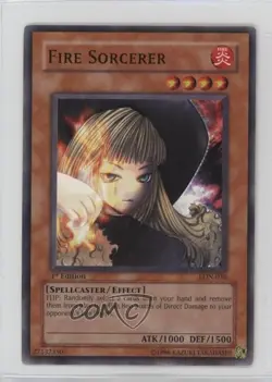 Fire Sorcerer 1st Ed. YuGiOh Labyrinth of Nightmare #LON-036 2003 - Image 1
