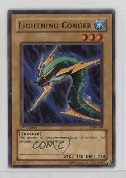 Lightning Conger 1st Ed. YuGiOh Labyrinth of Nightmare #LON-060 2003 - Image 1