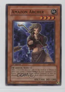 Amazoness Archer 1st Ed. YuGiOh Labyrinth of Nightmare #LON-032 2003 - Image 1