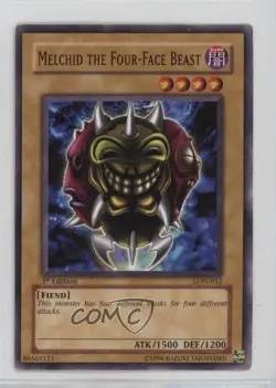 Melchid the Four-Face Beast 1st Ed. YuGiOh Labyrinth of Nightmare #LON-012 2003 - Image 1