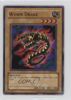 Worm Drake Unlimited YuGiOh Labyrinth of Nightmare #LON-004 2003 - Image 1