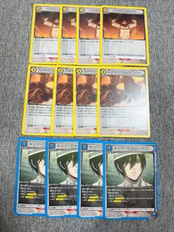 Attack on Titan Mikasa Ackerman U 4 Card Set Union Arena Rare Condition - Image 1