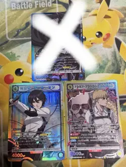 Union Arena Armin Mikasa SR Attack on Titan Trading Card Game - Image 1