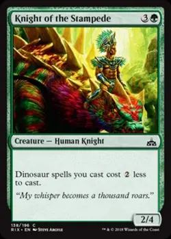 Knight of the Stampede - Light Play MTG Rivals of Ixalan - Image 1