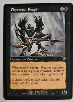 MTG Magic The Gathering Card Phyrexian Reaper Creature Zombie Black Invasion - Image 1