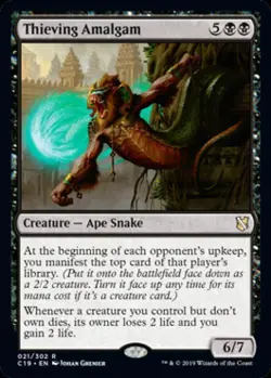 Thieving Amalgam - Light Play MTG Commander 2019 - Image 1