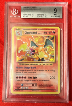 Charizard Evolutions 11/108 Holo Rare Graded Beckett 9 Mint Pokemon TCG - Image 1