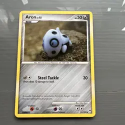 Aron 71/123 Diamond & Pearl Mysterious Treasures Set Pokemon Card TCG non holo - Image 1