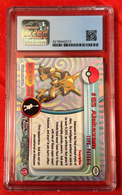 TOPPS CHROME POKEMON #65 ALAKAZAM 2000 TV CGC 9.5 Blue label - Image 2