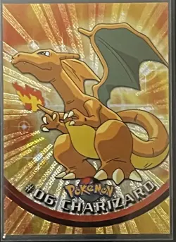 🔥Topps Pokemon #06 Charizard Holo Foil TV Animation Series 1 Black Logo NM - Image 1