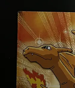 🔥Topps Pokemon #06 Charizard Holo Foil TV Animation Series 1 Black Logo NM - Image 2