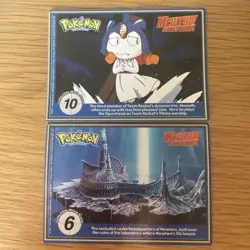 1999 Pokemon X2 PokeTrivia Movie Cards #151 Mew #76 Golem Light Play - Image 2