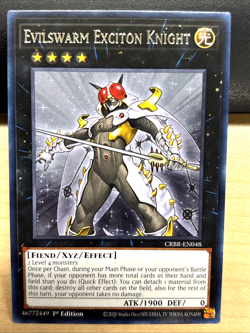 YuGiOh Crossover Breakers CRBR-EN048 Evilswarm Exciton Knight RARE 1st Edition - Image 1