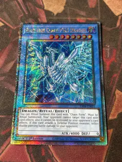 Yugioh RA04-EN051 Blue-Eyes Chaos MAX Dragon Quarter Century Secret Rare 1st ed - Image 1