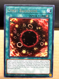 YuGiOh Crossover Breakers CRBR-EN029 Cynet Backdoor RARE 1st Edition - Image 1