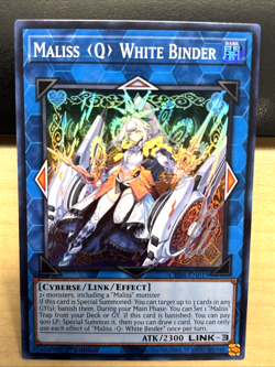 YuGiOh Crossover Breakers CRBR-EN019 Maliss Q White Binder SUPER RARE - Image 1