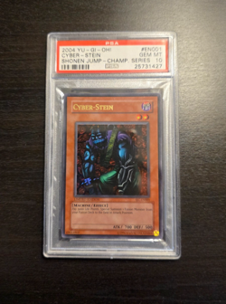 YUGIOH 2004 Cyber-Stein SJC-EN001 Ultra Rare Prize Card PSA 10 (POP 23) - Image 1