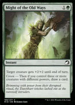 Might of the Old Ways 189/277 Midnight Hunt MTG Magic the Gathering card - Image 1