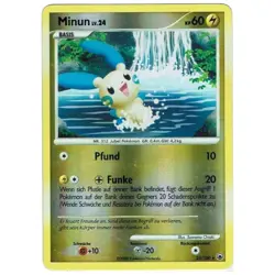 Minun Reverse Holo Majestic Dawn Set - 25/100 Pokemon Card [2008] {A} - Image 1