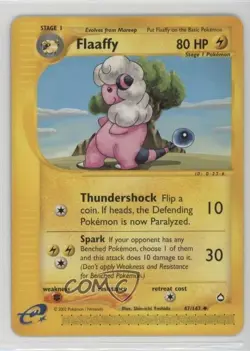 Flaaffy Pokemon e-Card Series Aquapolis #47 2002 - Image 1