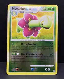 9x Pokemon Cards Meganium Bayleef Chikorita Card Lot - Holo Rare Vintage TCG - Image 5