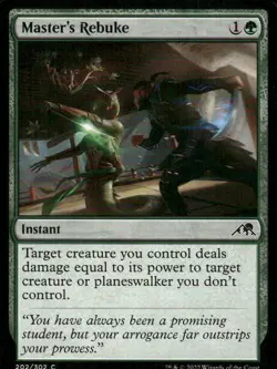Master's Rebuke 202/302 Kamigawa Neon Dynasty MTG Magic the Gathering card - Image 1