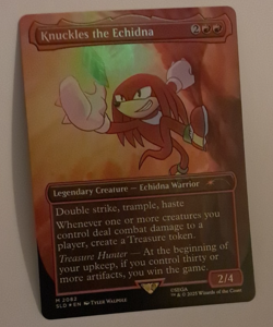 Knuckles the Echidna FOIL NM/M Secret Lair Sonic MTG Magic the Gathering - Image 1