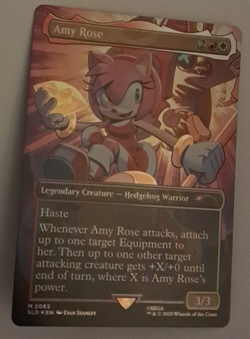 Amy Rose FOIL NM/M Secret Lair Sonic the Hedgehog MTG Magic the Gathering - Image 1