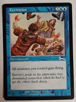 MTG Magic The Gathering Card Levitation Enchantment Blue Urza's Legacy - Image 1