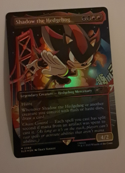 Shadow the Hedgehog FOIL NM/M Secret Lair Sonic MTG Magic the Gathering - Image 1