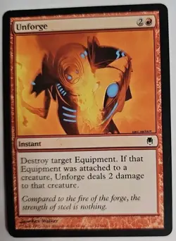 MTG Magic The Gathering Card Unforge Instant Red Darksteel - Image 1