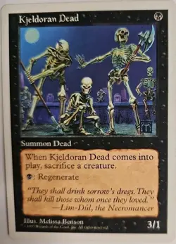 MTG Magic The Gathering Card Kjeldoran Dead Summon Dead Black 1997 - Image 1