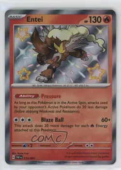 Shiny Rare - Entei Pokemon Scarlet & Violet Paldean Fates #112 - Image 1