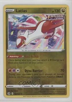 Latias Reverse Foil Pokemon Sword & Shield Fusion Strike #193 - Image 1