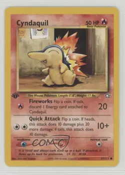 Cyndaquil 1st Ed. Pokemon Neo Genesis #57 2000 - Image 1