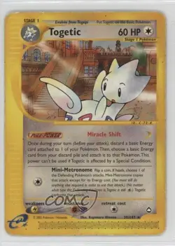 Togetic Pokemon e-Card Series Aquapolis #39 2002 - Image 1