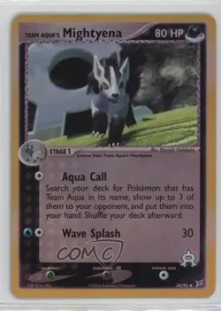 Team Aqua's Mightyena Reverse Foil Pokemon EX Magma vs Aqua #30 2004 - Image 1