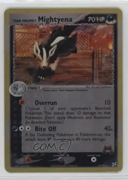 Team Magma's Mightyena Reverse Foil Pokemon EX Magma vs Aqua #21 2004 - Image 1