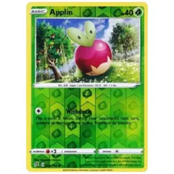 Applin Reverse Holo Common (021/192) Pokemon Rebel Clash SWSH02 (21) - Image 1