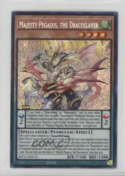 Majesty Pegasus the Dracoslayer 1st Ed. YuGiOh 25th Anniversary Dueling Heroes - Image 1