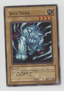Soul Tiger Unlimited YuGiOh Invasion of Chaos #IOC-003 2004 - Image 1