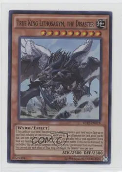Super Rare - True King Lithosagym the Disaster Unlimited YuGiOh Raging Tempest - Image 1