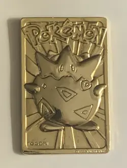 COLLECTIBLE Pokemon Togepi A23K Gold Plated Trading Card 1999 Burger King Promo - Image 1