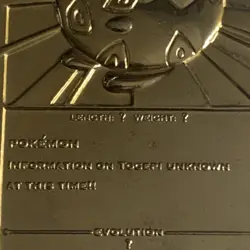 COLLECTIBLE Pokemon Togepi A23K Gold Plated Trading Card 1999 Burger King Promo - Image 4