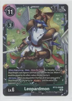2023 Digimon Card Game - Versus Royal Knights (BT13) R Leopardmon #BT13-056 - Image 1