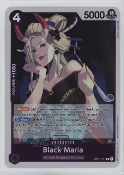 2022 One Piece Card Game: Romance Dawn OP01 R Black Maria #OP01-111 - Image 1