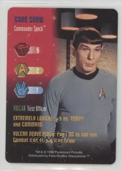 1996 Star Trek - The Card Game Core Crew Commander Spock - Image 1