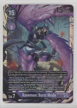 2023 Digimon Card Game - Versus Royal Knights (BT13) SR Ravemon: Burst Mode - Image 1